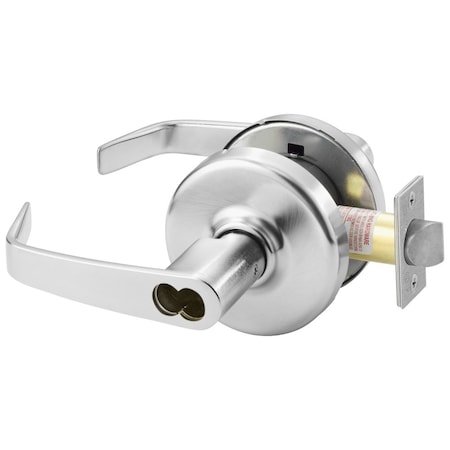 Corbin Russwin Grade 1 Entrance/Office Cylindrical Lock, Newport Lever, D Rose, LFIC Less Core, Satin Chrome Finish CL3151 NZD 626 CL6